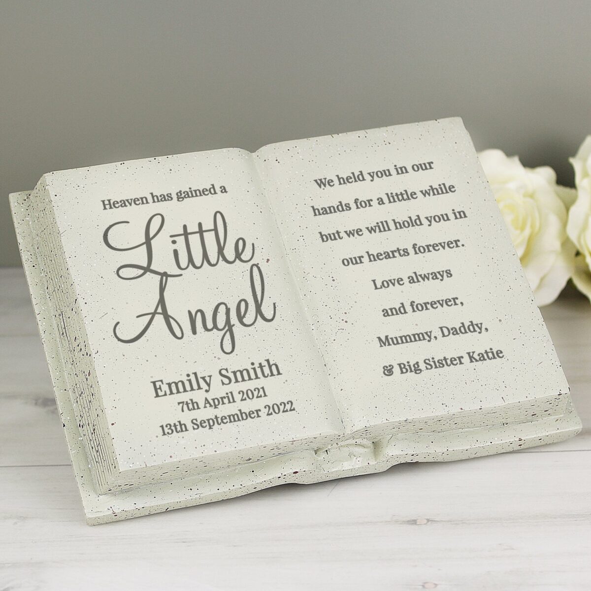 Personalised Angel Memorial Book: 1 - Memorials By Gift Moments