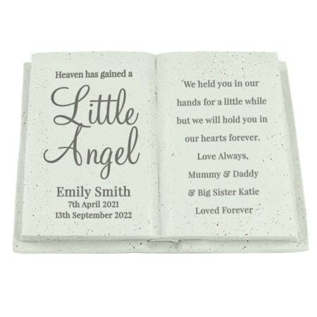 Personalised Angel Memorial Book: 3 - Memorials By Gift Moments