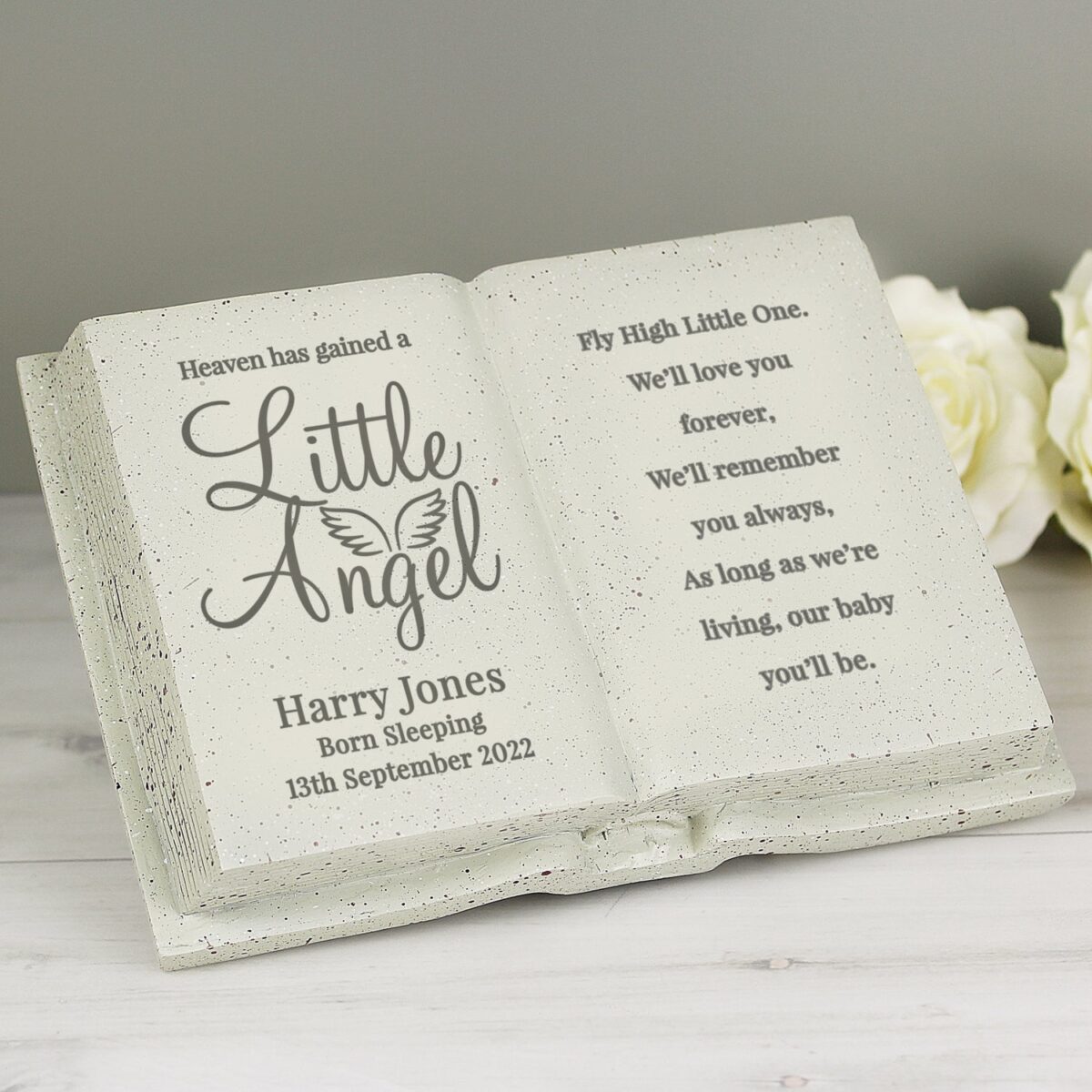 Personalised Angel Memorial Book: 2 - Memorials By Gift Moments