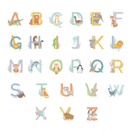 Personalised Animal Alphabet Plastic Cutlery: 4 - Cutlery Sets By Gift Moments