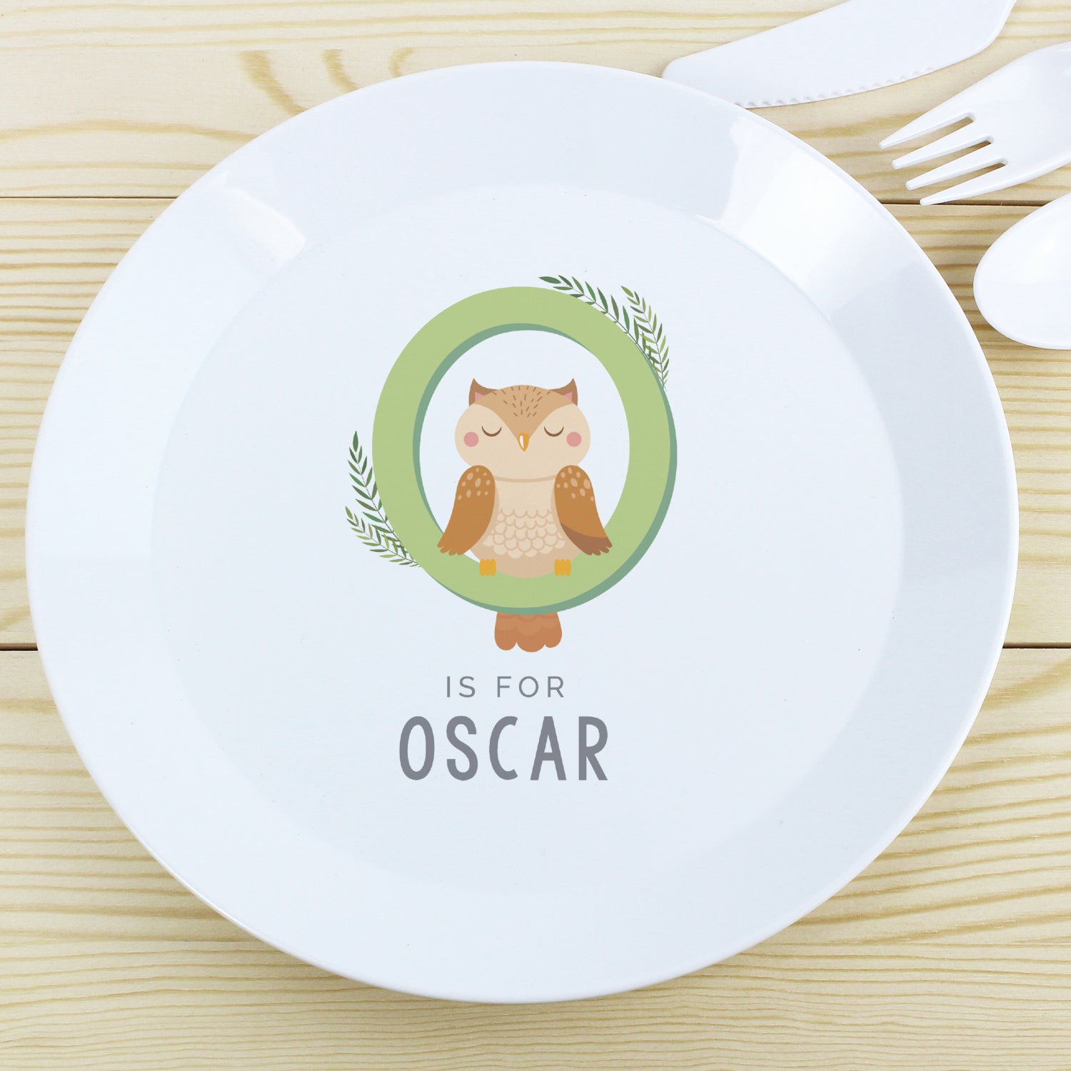Personalised Animal Alphabet Plastic Plate: 1 - Tableware By Gift Moments