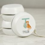 Personalised Animal Alphabet White Wooden Yoyo: 1 - Toys By Gift Moments