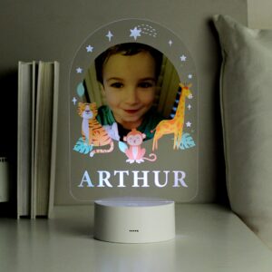 Personalised Animal Photo Upload LED Colour Changing Night Light: 6 - LED Lighting By Gift Moments
