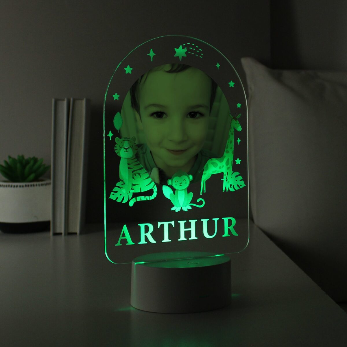 Personalised Animal Photo Upload LED Colour Changing Night Light: 2 - LED Lighting By Gift Moments