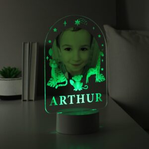 Personalised Animal Photo Upload LED Colour Changing Night Light: 2 - LED Lighting By Gift Moments