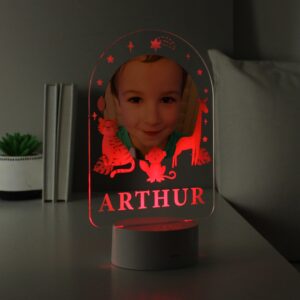 Personalised Animal Photo Upload LED Colour Changing Night Light: 9 - LED Lighting By Gift Moments
