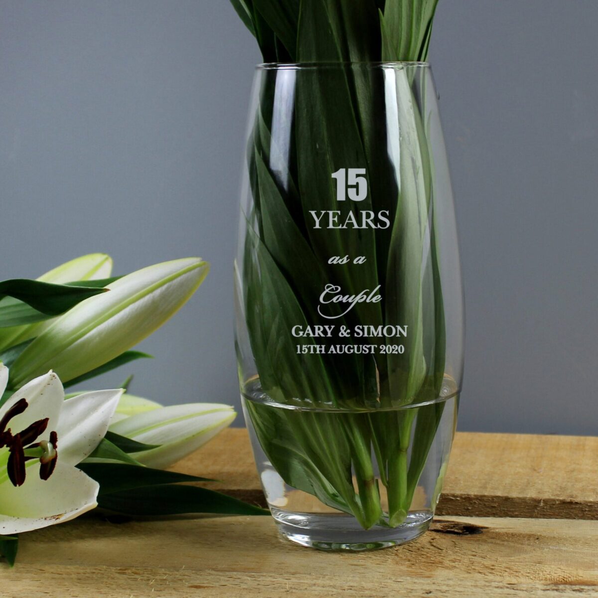 Personalised Anniversary Bullet Vase: 1 - Vases By Gift Moments