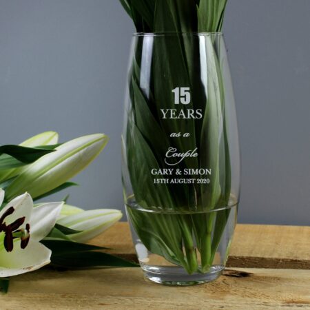 Personalised Anniversary Bullet Vase: 1 - Vases By Gift Moments