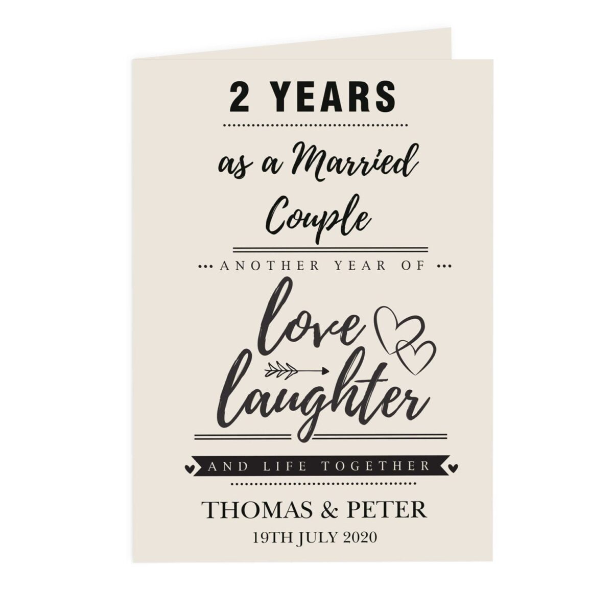 Personalised Anniversary Card: 4 - Greeting Cards By Gift Moments