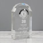 Personalised Anniversary Crystal Clock: 1 - Clocks By Gift Moments