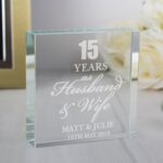 Personalised Anniversary Crystal Token: 1 - Crystal Tokens By Gift Moments