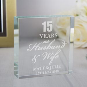 Personalised Anniversary Crystal Token: 1 - Crystal Tokens By Gift Moments