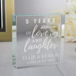 Personalised Anniversary Crystal Token: 3 - Crystal Tokens By Gift Moments