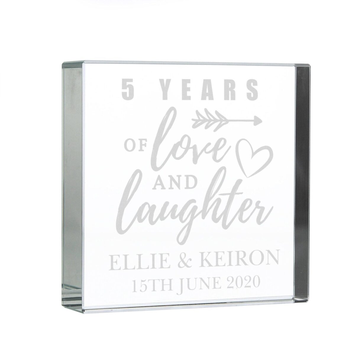 Personalised Anniversary Crystal Token: 4 - Crystal Tokens By Gift Moments