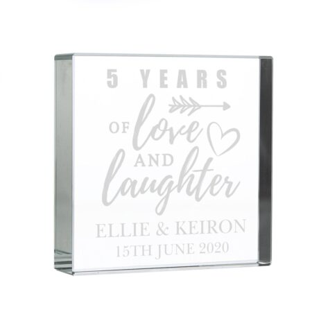 Personalised Anniversary Crystal Token: 4 - Crystal Tokens By Gift Moments