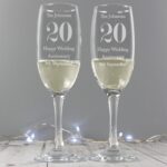 Personalised Anniversary Pair of Flutes: 1 - Champagne Flutes By Gift Moments