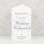 Personalised Anniversary Pillar Candle: 1 - Candles By Gift Moments