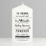 Personalised Anniversary Pillar Candle: 1 - Candles By Gift Moments