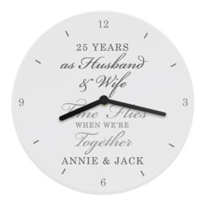 Personalised Anniversary Wooden Clock: 5 - Clocks By Gift Moments