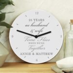 Personalised Anniversary Wooden Clock: 1 - Clocks By Gift Moments