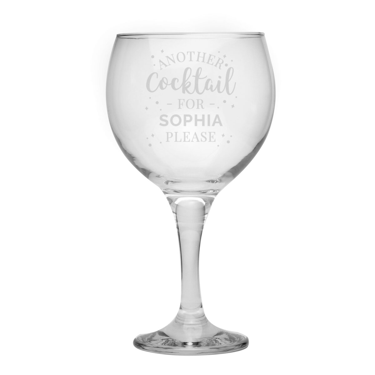 Personalised Another Cocktail Balloon Glass: 5 - Cocktail Glasses By Gift Moments