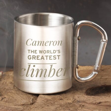 Personalised ’Any Message’ Stainless Steel Mug: 1 - Outdoor Mugs By Gift Moments