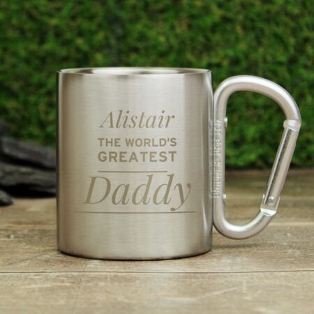 Personalised ’Any Message’ Stainless Steel Mug: 3 - Outdoor Mugs By Gift Moments