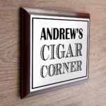 Personalised Art Deco Cigar Corner Sign: 1 - Signs & Plaques By Gift Moments