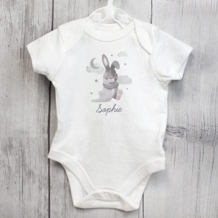 Personalised Baby Bunny 0-3 Months Baby Vest: 4 - Baby Clothing By Gift Moments
