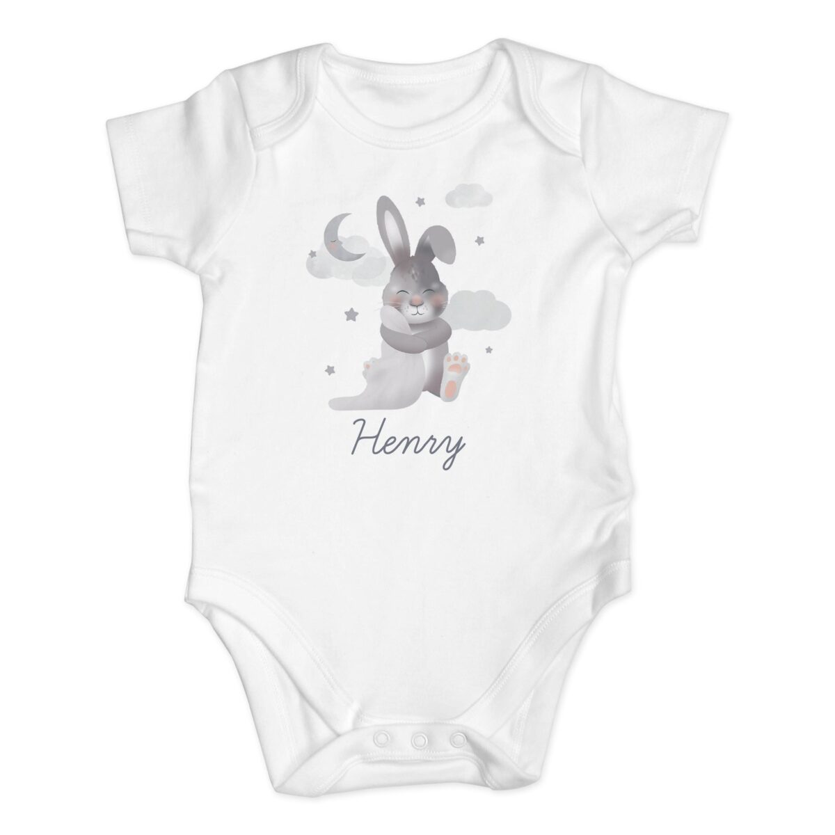 Personalised Baby Bunny 0-3 Months Baby Vest: 2 - Baby Clothing By Gift Moments
