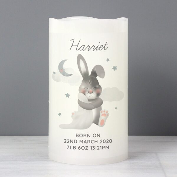 Personalised Baby Bunny LED Candle: 1 - LED Lighting By Gift Moments
