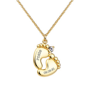 Personalised Baby Feet Plated Necklaces: 7 - Necklaces By Gift Moments
