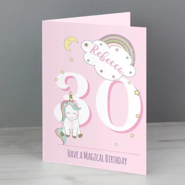 Personalised Baby Unicorn Birthday Age Card: 2 - Greeting Cards By Gift Moments