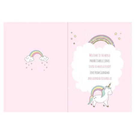 Personalised Baby Unicorn Card: 4 - Greeting Cards By Gift Moments