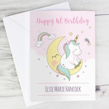 Personalised Baby Unicorn Card: 3 - Greeting Cards By Gift Moments