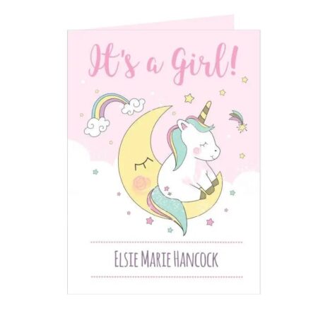 Personalised Baby Unicorn Card: 5 - Greeting Cards By Gift Moments