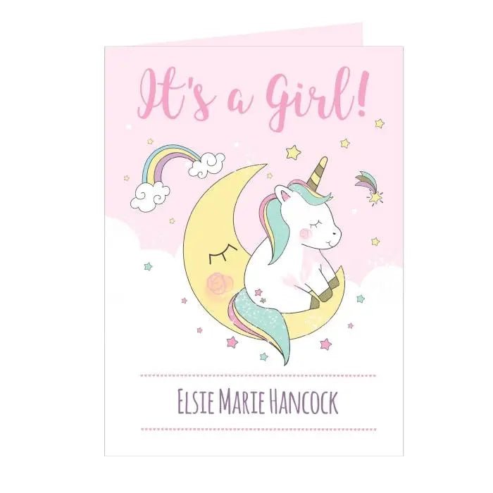 Personalised Baby Unicorn Card: 5 - Greeting Cards By Gift Moments