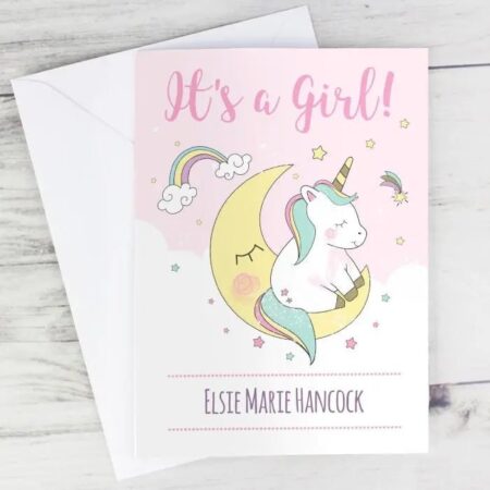 Personalised Baby Unicorn Card: 7 - Greeting Cards By Gift Moments