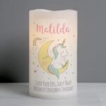 Personalised Baby Unicorn Nightlight LED Candle: 1 - LED Lighting By Gift Moments
