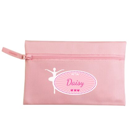 Personalised Ballerina Pink Pencil Case: 5 - Pencil Cases & Sets By Gift Moments