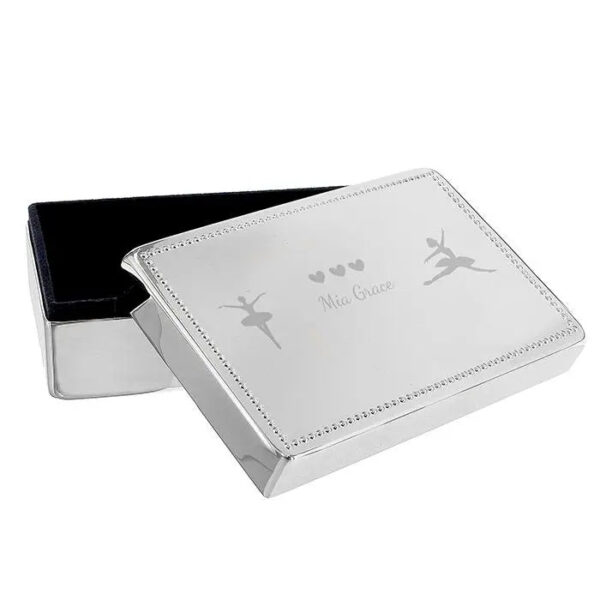 Personalised Ballerina Rectangular Jewellery Box: 2 - Jewellery Boxes By Gift Moments