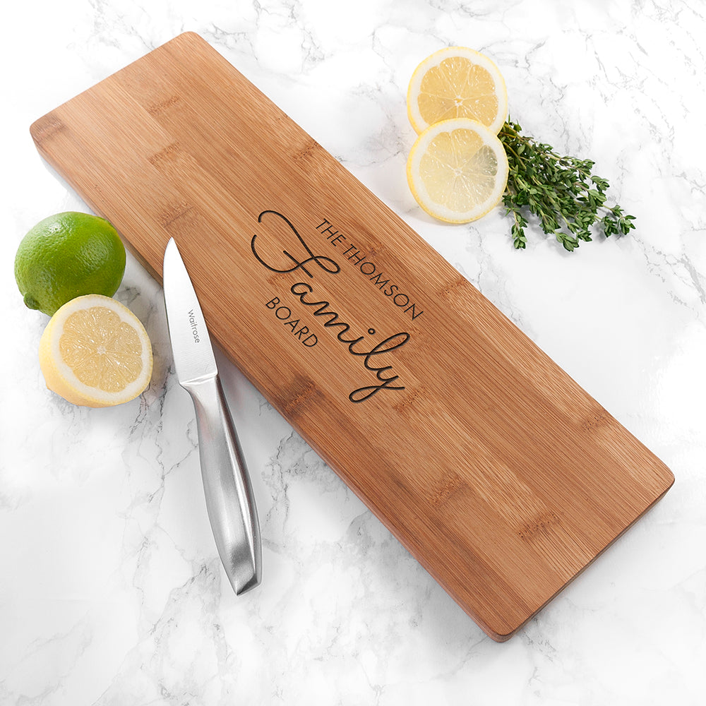 Personalised Bamboo Family Serving Board: 1 - Chopping Boards By Gift Moments