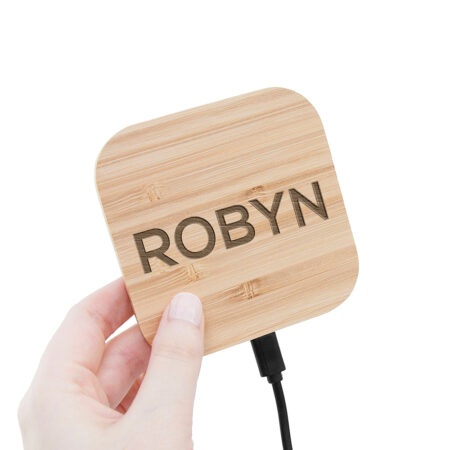 Personalised Bamboo Wireless Charger: 4 - Tech Accessories By Gift Moments