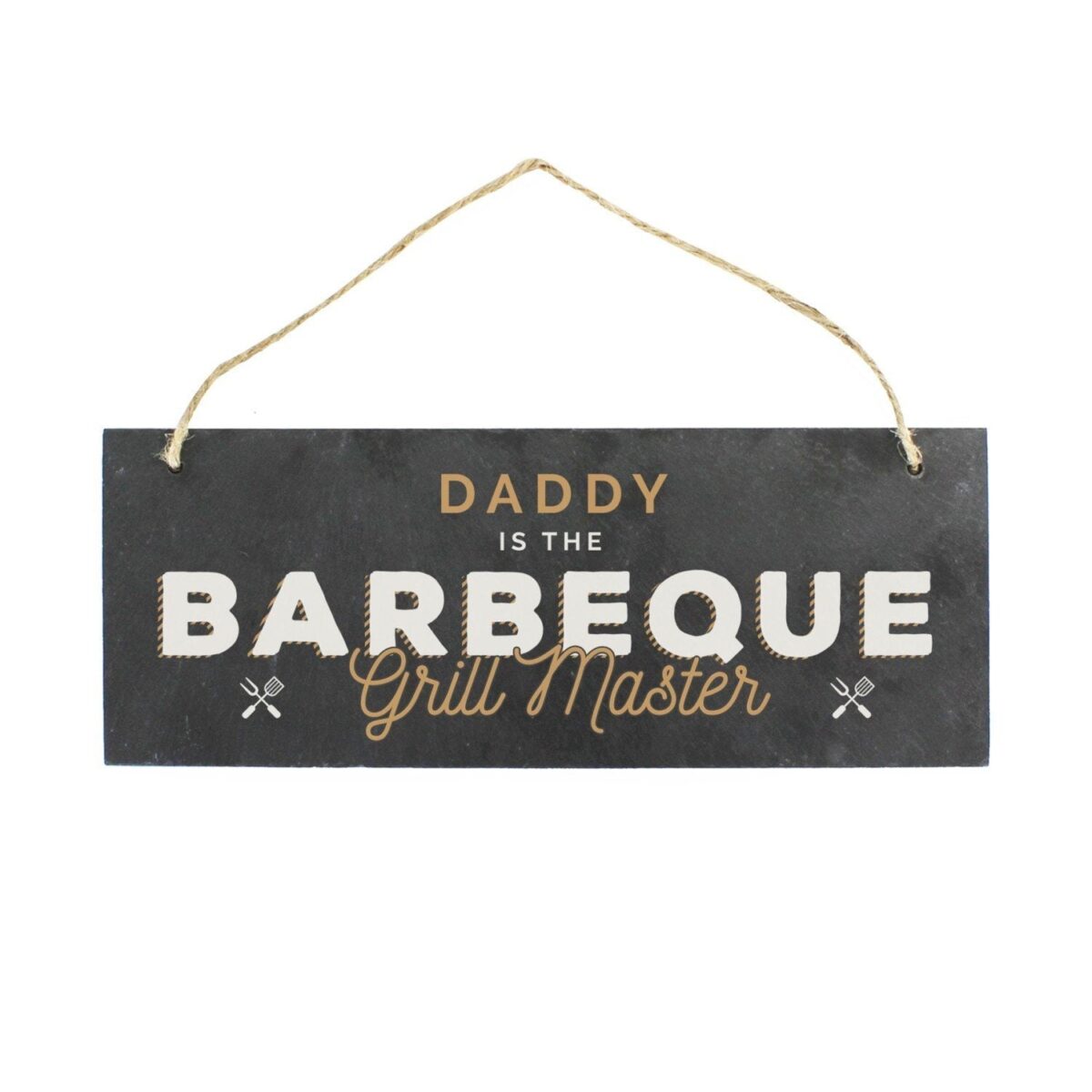 Personalised ’Barbeque Grill Master’ Printed Hanging Slate Plaque: 4 - Signs & Plaques By Gift Moments