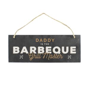 Personalised ’Barbeque Grill Master’ Printed Hanging Slate Plaque: 4 - Signs & Plaques By Gift Moments