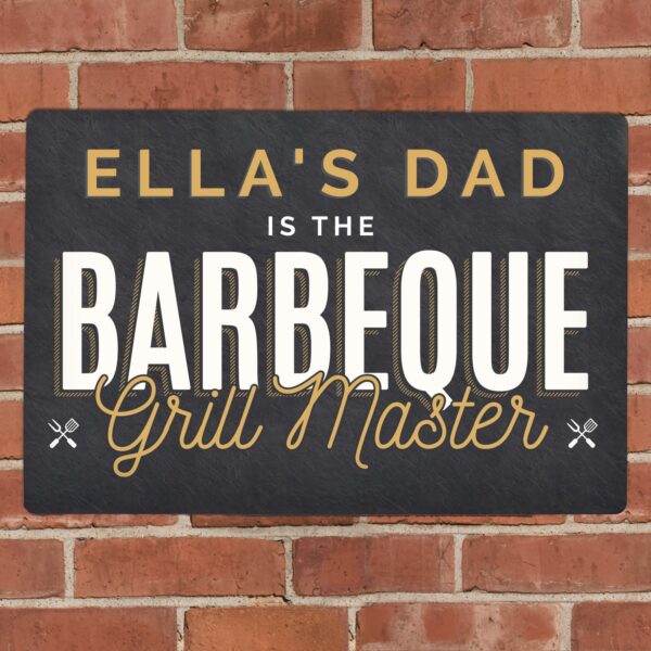 Personalised BBQ Grill Master Metal Sign: 1 - Signs & Plaques By Gift Moments