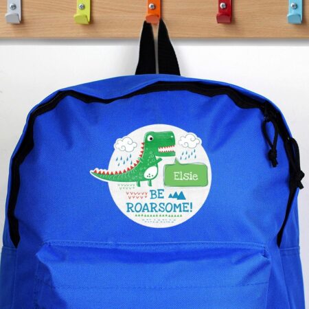 Personalised ’Be Roarsome’ Dinosaur Backpack: 2 - Kids Bags By Gift Moments