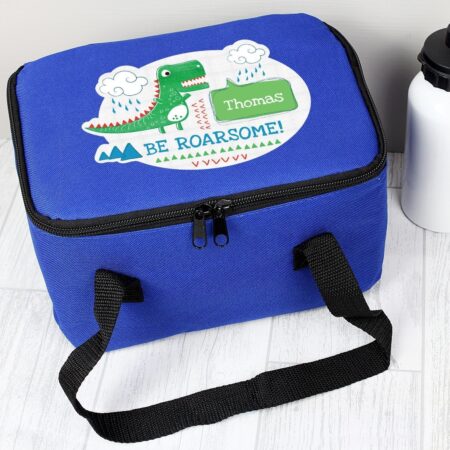 Personalised ’Be Roarsome’ Dinosaur Lunch Bag: 1 - Lunch Boxes & Bags By Gift Moments