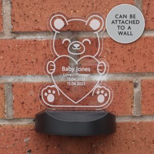 Personalised Bear Memorial Outdoor Solar Light: 6 - Solar Lights By Gift Moments