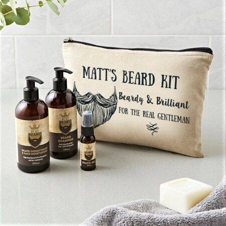 Personalised Beardy & Brilliant Beard Kit: 6 - Toiletry & Makeup Bags By Gift Moments
